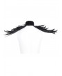 Devil Fashion Black Gothic Vintage Feather Fur Beaded Collar for Men
