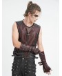 Devil Fashion Wide Red Gothic Punk Spiked Rivet Belt Gloves for Men