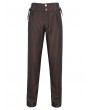Devil Fashion Wine Red Steampunk Retro Straight Striped Long Fit Party Pants for Men