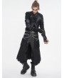 Devil Fashion Gothic Distressed Asymmetric Zip Off Hooded Long Sleeve T-Shirt for Men