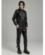 Punk Rave Black Gothic Punk Zipper Paneled Fit Casual Pants for Men