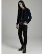 Punk Rave Black Gothic Punk Tight Men's Slim Fit Casual Pants