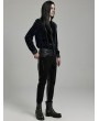 Punk Rave Black Gothic Punk Tight Men's Slim Fit Casual Pants
