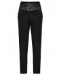 Punk Rave Black Gothic Punk Tight Men's Slim Fit Casual Pants