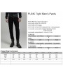 Punk Rave Black Gothic Punk Tight Men's Slim Fit Casual Pants