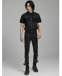 Punk Rave Black Gothic Punk Slim Fit Casual Denim Pants for Men