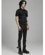Punk Rave Black Gothic Punk Slim Fit Casual Denim Pants for Men