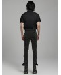 Punk Rave Black Gothic Punk Slim Fit Casual Denim Pants for Men