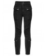 Punk Rave Black Gothic Punk Slim Fit Casual Denim Pants for Men