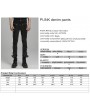 Punk Rave Black Gothic Punk Slim Fit Casual Denim Pants for Men