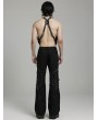 Punk Rave Black Gothic Punk Personalized Splicing Flare Pants for Men