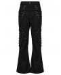 Punk Rave Black Gothic Punk Personalized Splicing Flare Pants for Men