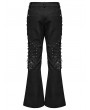 Punk Rave Black Gothic Punk Personalized Splicing Flare Pants for Men