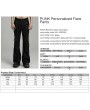 Punk Rave Black Gothic Punk Personalized Splicing Flare Pants for Men