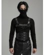 Punk Rave Black Gothic Punk Drawstring Underbust Corset Waistband for Men
