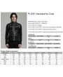 Punk Rave Black Gothic Punk Metal Buckle Handsome Short Coat for Men