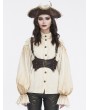 Devil Fashion 
Brown Steampunk Harness Underbust Corset Waistband