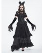 Devil Fashion 
Black Gothic Retro Embroidery Lace Applique Underbust Corset Waistband