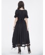 Devil Fashion 
Black Gothic Retro Embroidery Lace Applique Underbust Corset Waistband