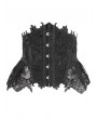 Devil Fashion 
Black Gothic Retro Embroidery Lace Applique Underbust Corset Waistband