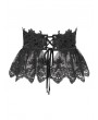 Devil Fashion 
Black Gothic Retro Embroidery Lace Applique Underbust Corset Waistband
