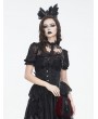 Devil Fashion 
Wine Red Gothic Retro Velvet Lace Applique Chain Strap Shoulder Bag