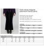 Punk Rave Black and Violet Gothic Velvet Flared Plus Size Pants for Women