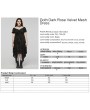 Punk Rave Black Gothic Dark Rose Velvet Mesh Irregular Plus Size Dress