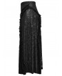 Punk Rave Black Gothic Dark Pattern Lace Splicing Plus Size Long Skirt