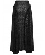 Punk Rave Black Gothic Dark Pattern Lace Splicing Plus Size Long Skirt