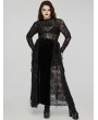 Punk Rave Black Gothic Perspective Printed Mesh Plus Size T-Shirt for Women