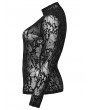 Punk Rave Black Gothic Perspective Printed Mesh Plus Size T-Shirt for Women