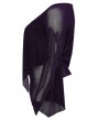 Punk Rave Purple Gothic Velvet Fake Two-Pieced Long Sleeve Plus Size Shirt for Women