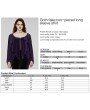 Punk Rave Purple Gothic Velvet Fake Two-Pieced Long Sleeve Plus Size Shirt for Women
