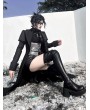 Black Gothic Punk Skinny Over-the-Knee Platform Heeled Boots