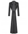Black Dark Gothic Open Front Long Tail Jacket for Women