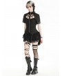 Women's Black Gothic Lace Puffy Bottoms with Detachable Tail