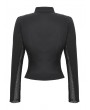 Dark in love Black Gothic Punk Metallic Hollow Out Zipper Top for Women