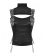 Dark in love Black Gothic Punk Motorcycle Cool Sleeveless T-Shirt for Women