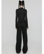 Punk Rave Black Gothic Punk Decadent Cross Patch Straight Loose Pants for Women
