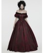 Punk Rave Black and Red Gothic Retro jacquard Victorian Princess Dress