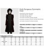 Punk Rave Black and Red Retro Gothic Velvet Symmetric Embroidery Party Coat for Women