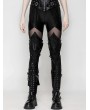Dark in love Black Gothic PU Leather Armor Knight Leggings Pants for Women