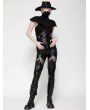 Dark in love Black Gothic PU Leather Armor Knight Leggings Pants for Women