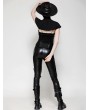 Dark in love Black Gothic PU Leather Armor Knight Leggings Pants for Women