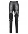 Dark in love Black Gothic PU Leather Armor Knight Leggings Pants for Women