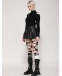 Dark in love Black Gothic Punk Back Cutout Pentagram Distressed Top for Women