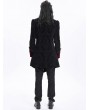 Devil Fashion Black and Red Gothic Vintage Pattern Velvet Party Tailcoat for Men