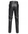 Devil Fashion Black Gothic High Waisted Faux Leather Pants for Men