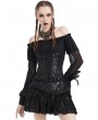 Pentagramme Black Gothic Off-the-Shoulder Corset Top for Women